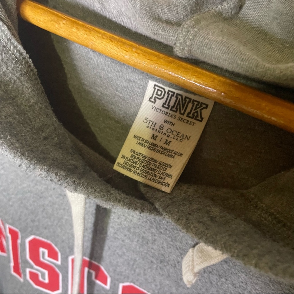 VS Victoria’s Secret Pink University of Wisconsin Badgers Hoodie Oversized M - Picture 4 of 7